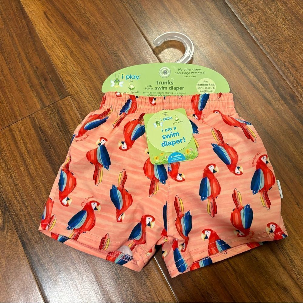 iPlay by Green Sprouts Swim Trunks with built in swim diaper NWT